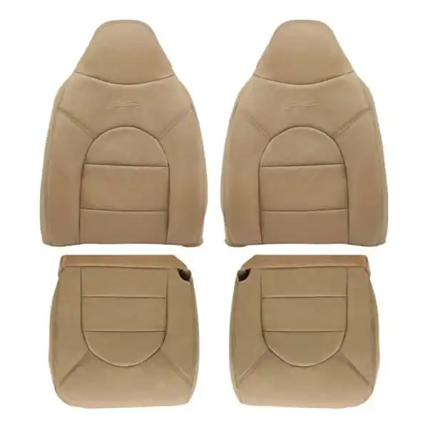 ford-f-250-lariat-leather-1998-2000-prairie-tan-front-driver-and-passenger-top-and-bottom-oem-replacement-seat-cover Ford F-250, F-350, F-450 Lariat 1998-2000 | OEM-Replacement Seat Cover