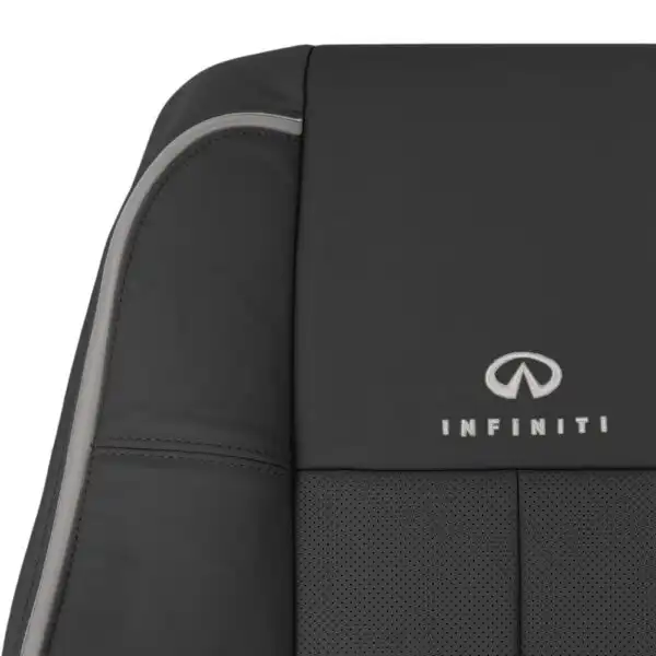 infiniti-m35-m45-perforated-leather-2006-2010-graphite-front-driver-or-passenger-top-close-view-oem-replacement-seat-cover Infiniti M35 Sedan 2006-2010 | OEM-Replacement Seat Cover