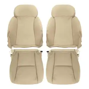 lexus gs350 perforated leather 2006 2011 parchment driver and passenger top and bottom oem replacement seat cover