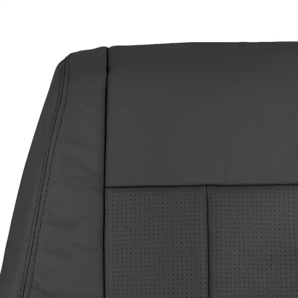 lincoln-zephyr-perforated-leather-2006-2009-dark-charcoal-front-driver-or-passenger-top-close-view-oem-replacement-seat-cover Lincoln Zephyr 2006-2009 | OEM-Replacement Seat Cover