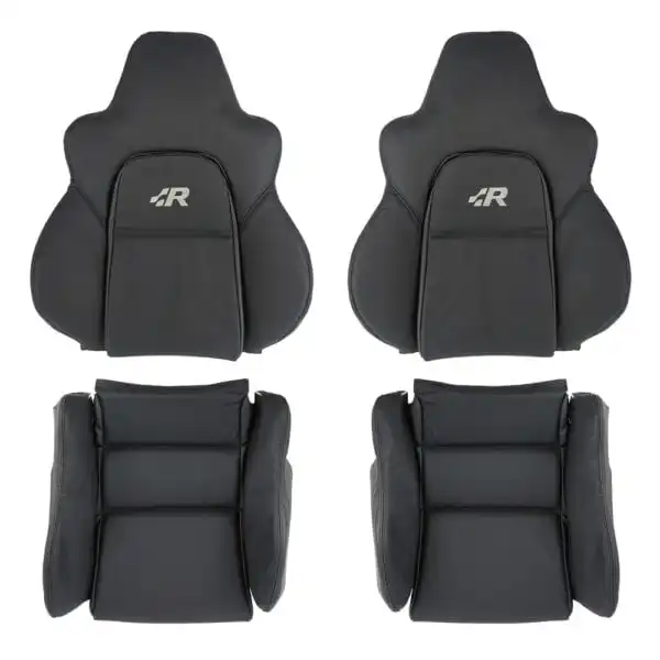 volkswagen-golf-r32-piel-2003-2004-negro-delantero-conductor-y-pasajero-tapa-y-fondo-oem-reemplazo-asiento-cubierta Volkswagen Golf R32 2003-2004 | Funda de asiento de recambio OEM
