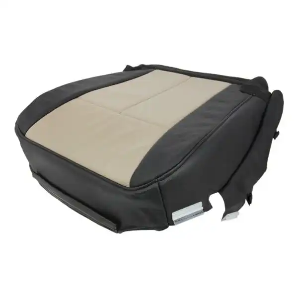 ford-expedition-eddie-bauer-leather-2007-2010-2-tone-charcoal-black-and-camel-front-driver-bottom-oem-replacement-seat-cover-4 Ford Expedition Eddie Bauer 2007-2010 | OEM-Replacement Seat Cover