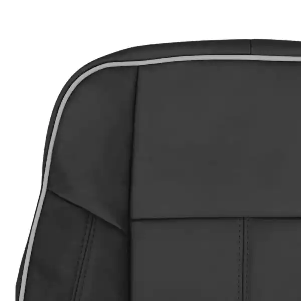 hummer-h3-piel-2006-2010-ébano-pewter-tubería-delantera-del-conductor-o-pasajero-top-close-view-oem-reemplazo-asiento-cubierta Hummer H3 2006-2010 | Funda de asiento de recambio OEM