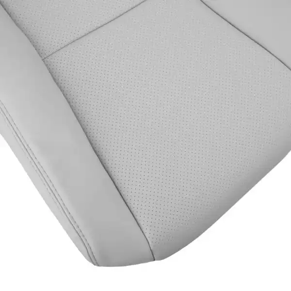 lexus-ls460-perforated-leather-2007-2012-light-gray-front-driver-or-passenger-bottom-close-view-oem-replacement-seat-cover Lexus LS460 2007-2012 | OEM-Replacement Seat Cover