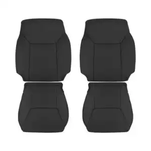 lexus lx570 cuero perforado 2010 2015 negro delantero conductor y pasajero superior e inferior oem reemplazo cubierta del asiento