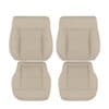 Mercedes-Benz E350 - Cuero sintético perforado - 2010-2013 - Beige almendra - Delanteros (conductor y acompañante) - Parte superior e inferior - Funda de asiento de recambio original Mercedes-Benz E350 2010-2013 | Funda de asiento de recambio original