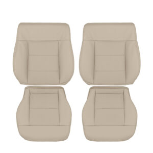 mercedes benz e350 leatherette perforated 2010 2013 almond beige front driver and passenger top and bottom oem replacement seat cover