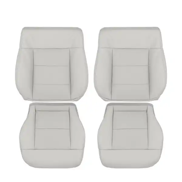 Mercedes-Benz E350 - Cuero sintético perforado - 2010-2013 - Gris ceniza - Delanteros (conductor y acompañante) - Parte superior e inferior - Funda de asiento de recambio original Mercedes-Benz E350 2010-2013 | Funda de asiento de recambio original