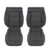 Mercedes-Benz E350 - Cuero sintético perforado - 2010-2013 - Negro con costuras blancas - Delanteros (conductor y acompañante) - Parte superior e inferior - Funda de asiento de recambio OEM Mercedes-Benz E350 2010-2013 | Funda de asiento de recambio original