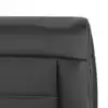 Mercedes-Benz E350 - Cuero sintético perforado - 2010-2013 - Negro con costuras blancas - Asiento delantero del conductor o del acompañante - Vista superior de cerca - Funda de asiento de recambio original Mercedes-Benz E350 2010-2013 | Funda de asiento de recambio original