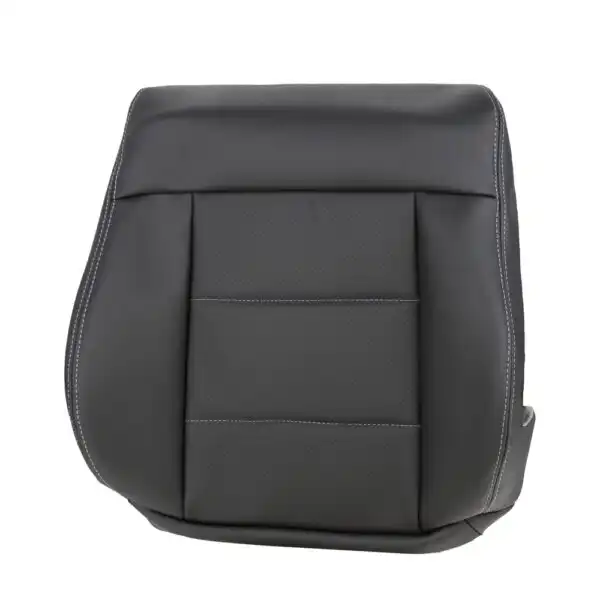 Mercedes-Benz E350 - Cuero sintético perforado - 2010-2013 - Negro con costuras blancas - Parte superior del asiento del conductor delantero - Funda de asiento de repuesto OEM - 1 Mercedes-Benz E350 2010-2013 | Funda de asiento de recambio original