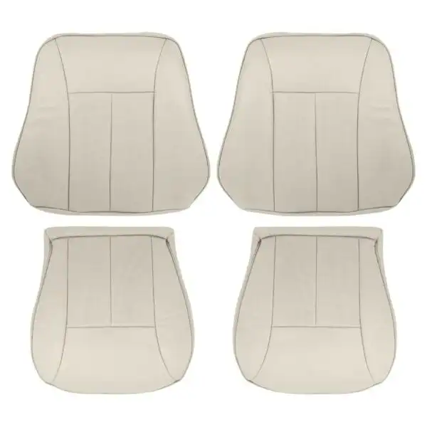 Mercedes-Benz Clase E 1996-1999, pergamino, cuero genuino perforado, conductor y pasajero, parte superior e inferior, estilo OEM, funda de asiento de repuesto. Mercedes-Benz Clase E 1996-2002 | Fundas de asiento de repuesto OEM