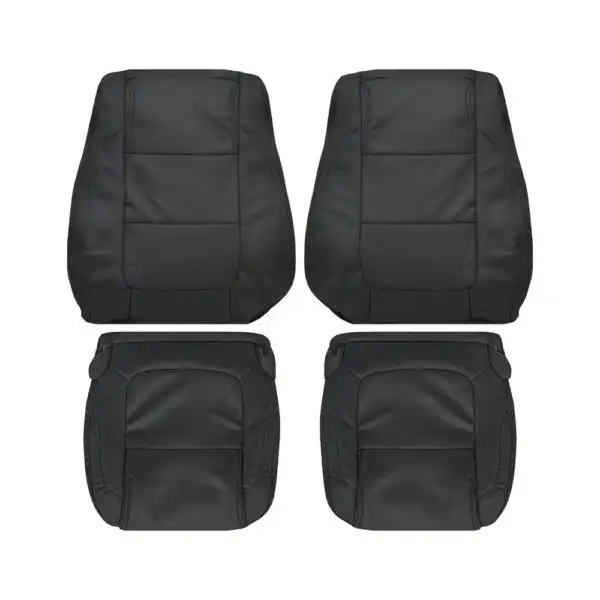 ford-explorer-limited-genuino-cuero-perforado-2011-2015-negro-carbón-delantero-conductor-y-pasajero-top-y-fondo-oem-reemplazo-asiento-cubierta Ford Explorer Limited 2011-2015 | Funda de asiento de recambio OEM