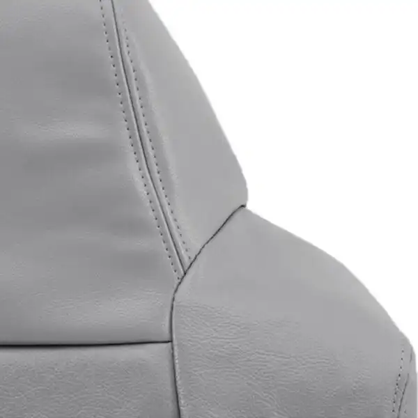 Ford Lariat F250, cuero genuino, 2002-2007, color gris medio, conductor o pasajero, vista superior, funda de asiento de repuesto OEM (2) Ford Lariat F-250 2001-2007 | Funda de asiento de repuesto OEM
