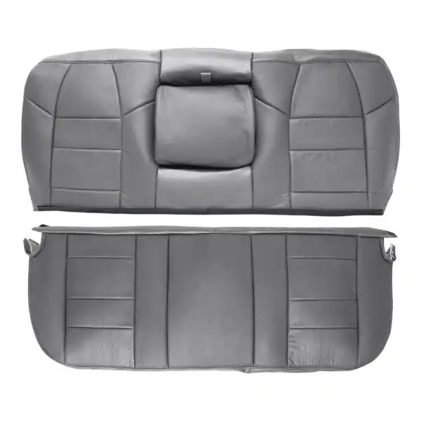 Ford Lariat F250, cuero genuino perforado, 2002-2007, negro, parte superior e inferior, funda de asiento de repuesto OEM (1) Ford Lariat F-250 2001-2007 | Funda de asiento de repuesto OEM