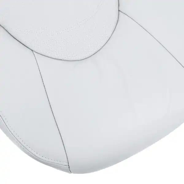 Jaguar XKR, cuero genuino perforado, 2000-2006, paloma, conductor o pasajero, parte inferior, vista cercana, funda de asiento de repuesto OEM. Jaguar XKR/XK8 2000-2006 | Funda de asiento de repuesto OEM (deportiva)