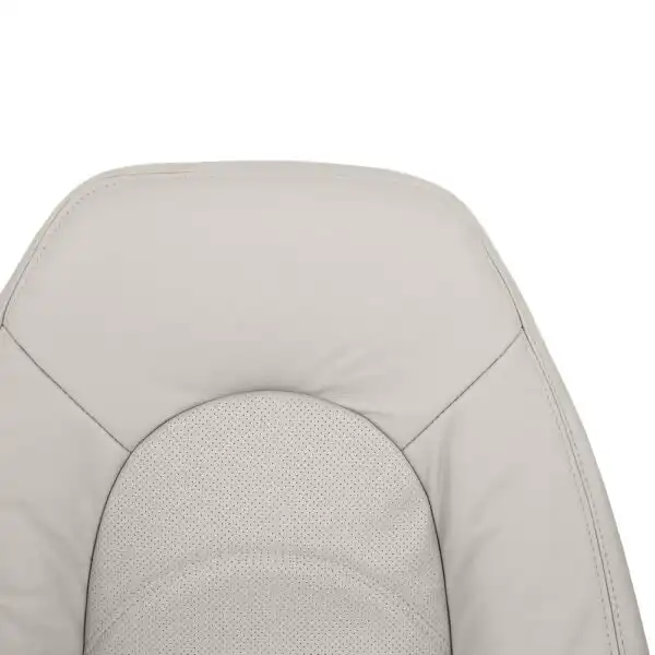 Jaguar XKR, cuero genuino perforado, 2000-2006, marfil, conductor o pasajero, vista superior, funda de asiento de repuesto OEM. Jaguar XKR/XK8 2000-2006 | Funda de asiento de repuesto OEM (deportiva)