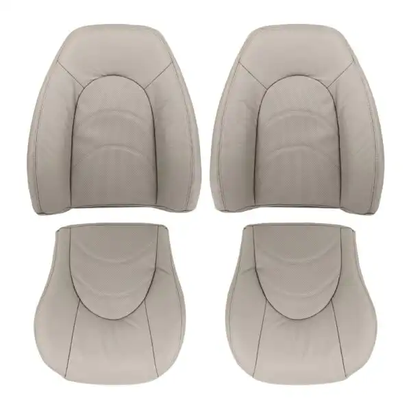Jaguar XKR, cuero genuino perforado, 2000-2006, Nimbus, conductor y pasajero, parte superior e inferior, funda de asiento de repuesto OEM. Jaguar XKR/XK8 2000-2006 | Funda de asiento de repuesto OEM (deportiva)