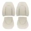 Jaguar XKR, cuero genuino perforado, 2000-2006, color avena, conductor y pasajero, parte superior e inferior, funda de asiento de repuesto OEM. Jaguar XKR/XK8 2000-2006 | Funda de asiento de repuesto OEM (deportiva)