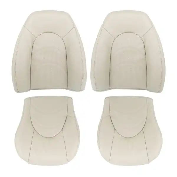 Jaguar XKR, cuero genuino perforado, 2000-2006, color avena, conductor y pasajero, parte superior e inferior, funda de asiento de repuesto OEM. Jaguar XKR/XK8 2000-2006 | Funda de asiento de repuesto OEM (deportiva)