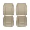 Lincoln Town Car, cuero genuino, 2003-2008, color camel claro, conductor y pasajero, parte superior e inferior, funda de asiento de repuesto OEM. Lincoln Town Car 2003-2011 | Funda de asiento de recambio OEM