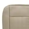 Lincoln Town Car, cuero genuino, 2003-2008, color camel claro, conductor o pasajero, vista superior, funda de asiento de repuesto OEM. Lincoln Town Car 2003-2011 | Funda de asiento de recambio OEM