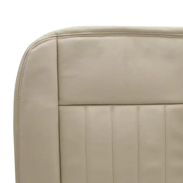 Lincoln Town Car, cuero genuino, 2003-2008, color camel claro, conductor o pasajero, vista superior, funda de asiento de repuesto OEM. Lincoln Town Car 2003-2011 | Funda de asiento de recambio OEM