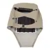 Lincoln Town Car, cuero genuino, 2003-2008, color camel claro, conductor o pasajero, vista superior interior y exterior, funda de asiento de repuesto OEM. Lincoln Town Car 2003-2011 | Funda de asiento de recambio OEM