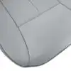 Mercedes-Benz Clase E 1996-2002, color ceniza, cuero genuino perforado, para conductor o pasajero, parte inferior, estilo OEM, funda de asiento de repuesto, vista cercana. Mercedes-Benz Clase E 1996-2002 | Fundas de asiento de repuesto OEM
