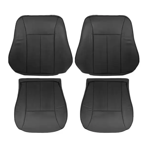 Mercedes-Benz Clase E 1996-2002 Java Cuero genuino perforado para conductor y pasajero, parte superior e inferior, estilo OEM, funda de asiento de repuesto Mercedes-Benz Clase E 1996-2002 | Fundas de asiento de repuesto OEM