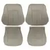 Mercedes-Benz Clase E 2000-2002 Oyster Cuero genuino perforado Conductor y pasajero Parte superior e inferior Estilo OEM Reemplazo Sea Mercedes-Benz Clase E 1996-2002 | Fundas de asiento de repuesto OEM