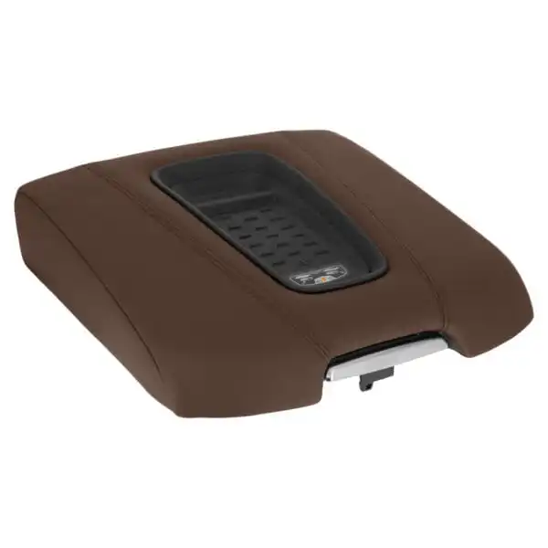 Cadillac Escalade, cuero perforado, 2015-2020, color marrón kona, consola central delantera, recubrimiento de asiento de repuesto OEM. Cadillac Escalade 2015-2020 | Cubierta de la consola central de repuesto OEM