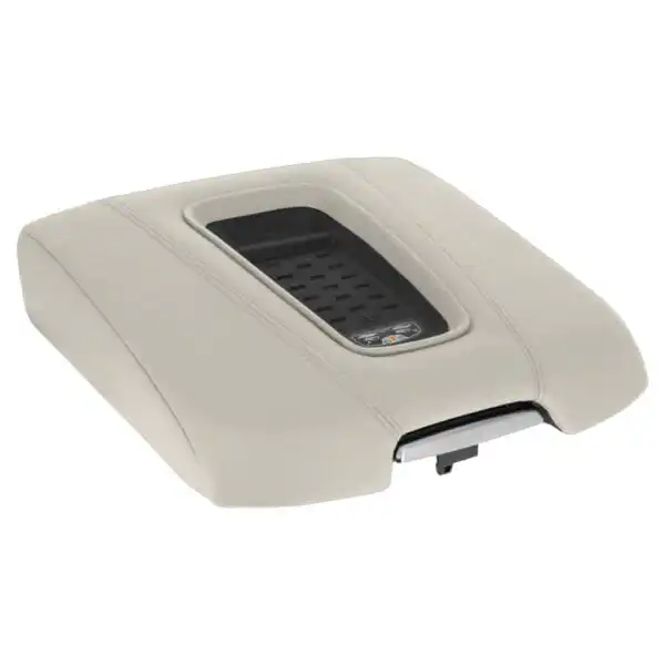 Cadillac Escalade, cuero perforado, 2015-2020, color pizarra, consola central delantera, funda de asiento de repuesto OEM. Cadillac Escalade 2015-2020 | Cubierta de la consola central de repuesto OEM