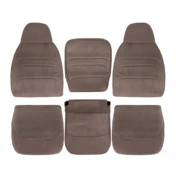 ford-f-150-cloth-1994-1998-medium-mocha-driver-and-passenger-top-and-bottom-center-oem-replacement-seat-cover. Ford F-150 F-250 1994-1998 | OEM-Replacement Seat Cover