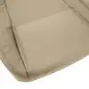 Jaguar XF cuero 2016-2020 color café con leche conductor o pasajero parte inferior vista cercana funda de asiento de repuesto OEM. Jaguar XF 2016-2020 | Funda de asiento de recambio OEM
