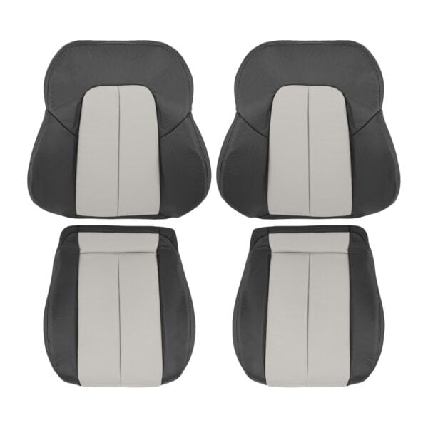 mercedes-benz-slk-class-1995-2004-perforated-leather-black-and-gray-driver-and-passenger-top-and-bottom-oem-replacement-seat-cover Mercedes-Benz SLK-Class 1995-2004 | OEM-Replacement Seat Cover
