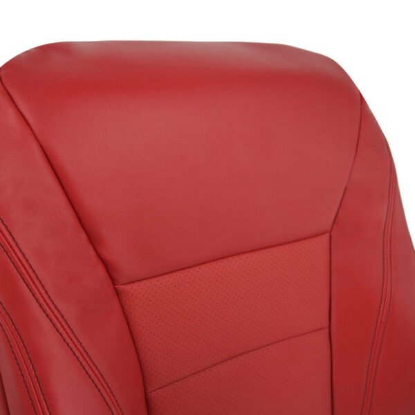 honda-accord-coupé-2013-2017-cuero-perforado-rojo-conductor-o-pasajero-vista-superior-de-cerca-funda-de-asiento-de-reemplazo-OEM Honda Accord Coupé 2013-2017 | Funda de asiento de recambio original