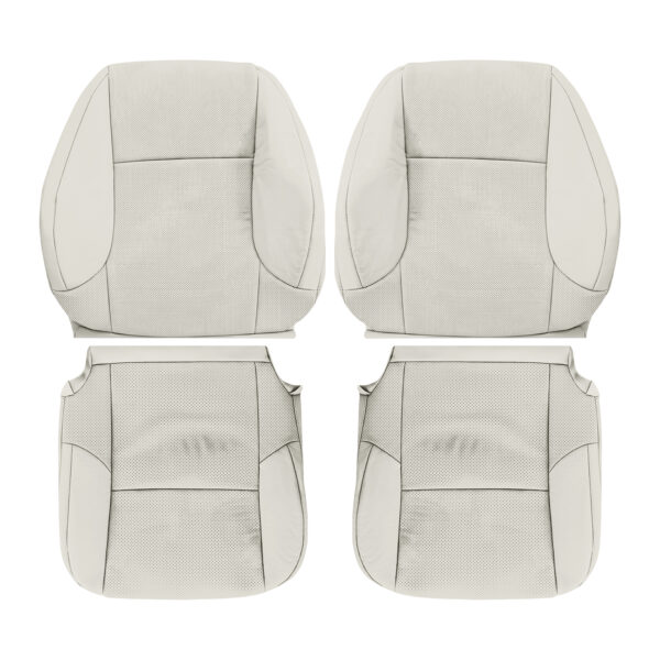 lexus-gx460-leatherette-perforated-2020-2023-ecru-driver-and-passenger-top-and-bottom-oem-replacement-seat-cover. Lexus GX460 2010-2023 | Housse de siège de remplacement OEM